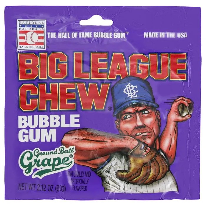 Big League Chew Ground Ball Grape™ | 2 Pouches Yankees aaron judge big league chew team grand slam grape flavor