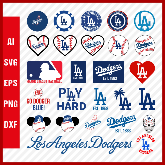 Los Angeles Dodgers Outline LA Logo Decal Stickers ... Dodgers michael conforto hits two run homer