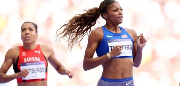 Olympic gold medalist gabby thomas announces engagement spencer mcmanes ig photo