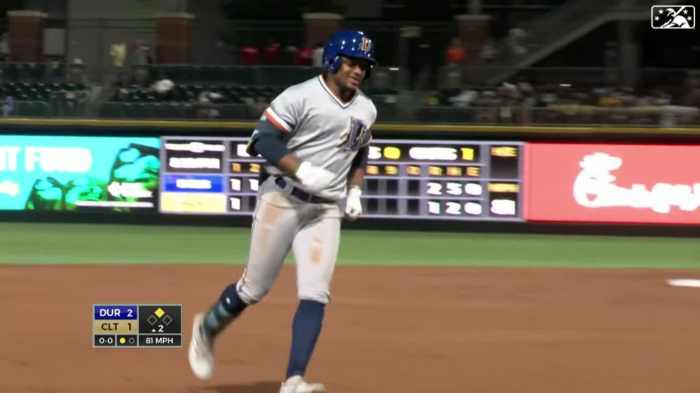 Xavier Edwards' 5th homer | 09/03/2022 | Miami Marlins Marlins xavier edwards crosses home plate twice