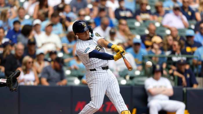 Brewers isaac collins resting after four hit game