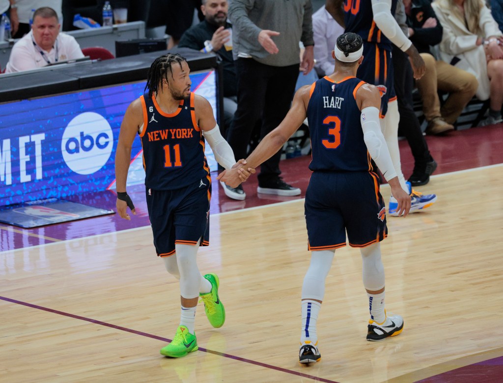 Jalen Brunson Lost It Over The Knicks Trading For Josh Hart Josh hart jokes jalen brunson shouldve won it regulation after knicks ot win