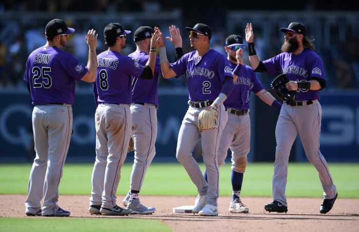 Rockies hunter goodman getting breather thursday