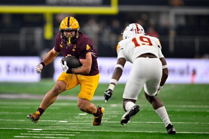 Cfb coach questions if giants battering ram cam skattebo can stay healthy nfl
