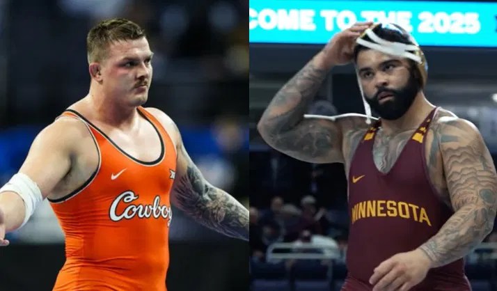 Ex wwe star gable steveson upset wyatt hendrickson ncaa wrestling championship
