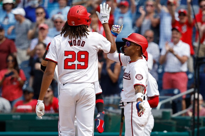 James Wood's late 3-run blast carries Nats to sweep of Reds | Reuters Nationals james wood five hits homer in win