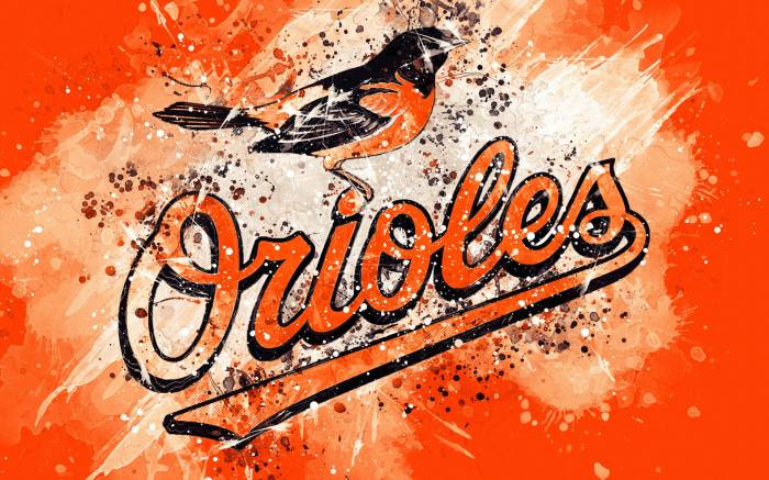 Download Baltimore Orioles Grunge Paint Art Wallpaper | Wallpapers.com Orioles gary sanchez back in lineup at designated hitter