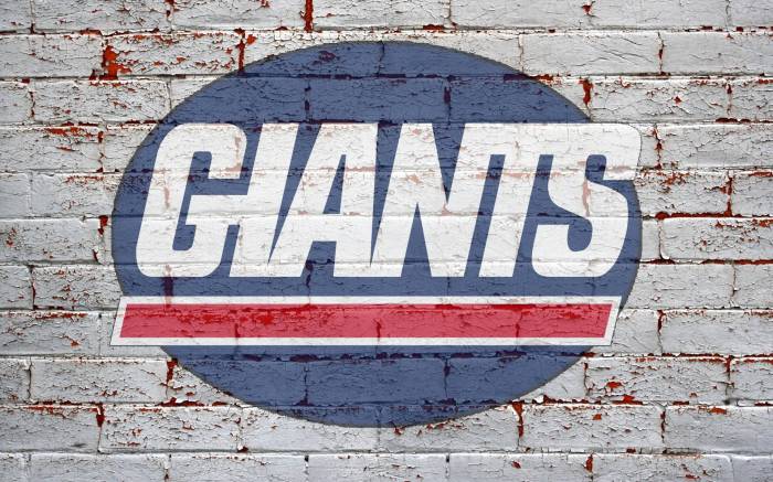 Download New York Giants Logo Stadium Wallpaper | Wallpapers.com Giants joey lucchesi logs scoreless inning tuesday