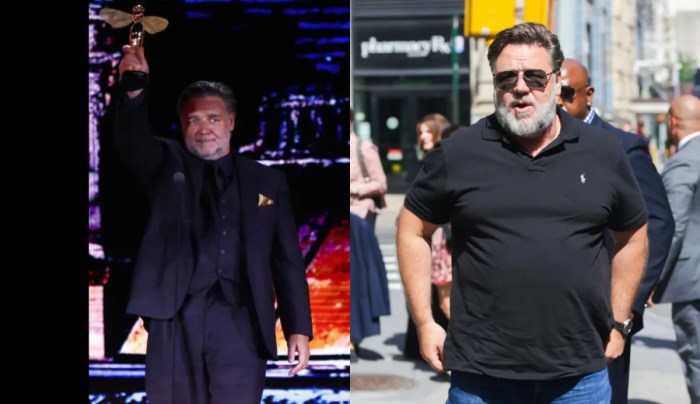 Russell Crowe e la drastica perdita di peso, il Gladiatore torna in ... Russell westbrook jokes about missing met gala after nuggets game 1 win vs thunder