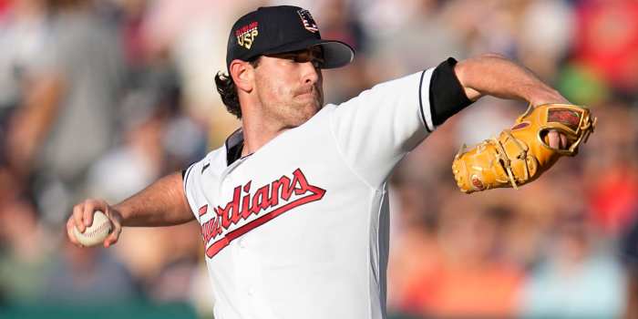 Guardians shane bieber throws first live bp