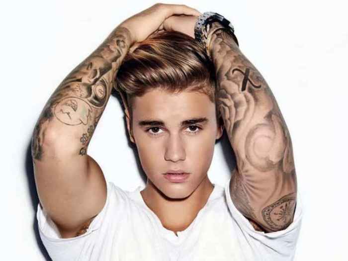 Download Tattooed Justin Bieber 2015 Wallpaper | Wallpapers.com Mets justin hagenman drawing start friday
