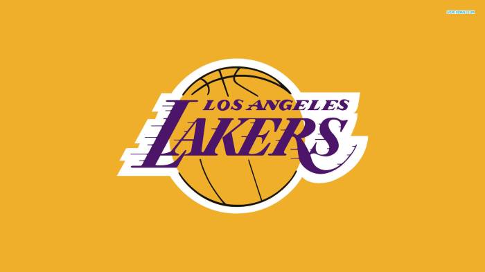 Download Lakers Hd Team Logo Wallpaper | Wallpapers.com Lakers sign deandre ayton why adding big man after buyout is exactly the move la needed