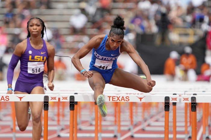 Masai russell sets us record josh kerr among winners grand slam track miami day 1