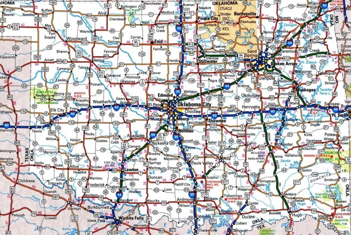 State Map Of Oklahoma With Highways - United States Map Oklahoma wcbb set ncaa tournament record 72 rebounds win vs fgcu