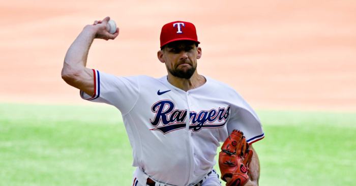 Rangers nathan eovaldi cruises in five scoreless innings