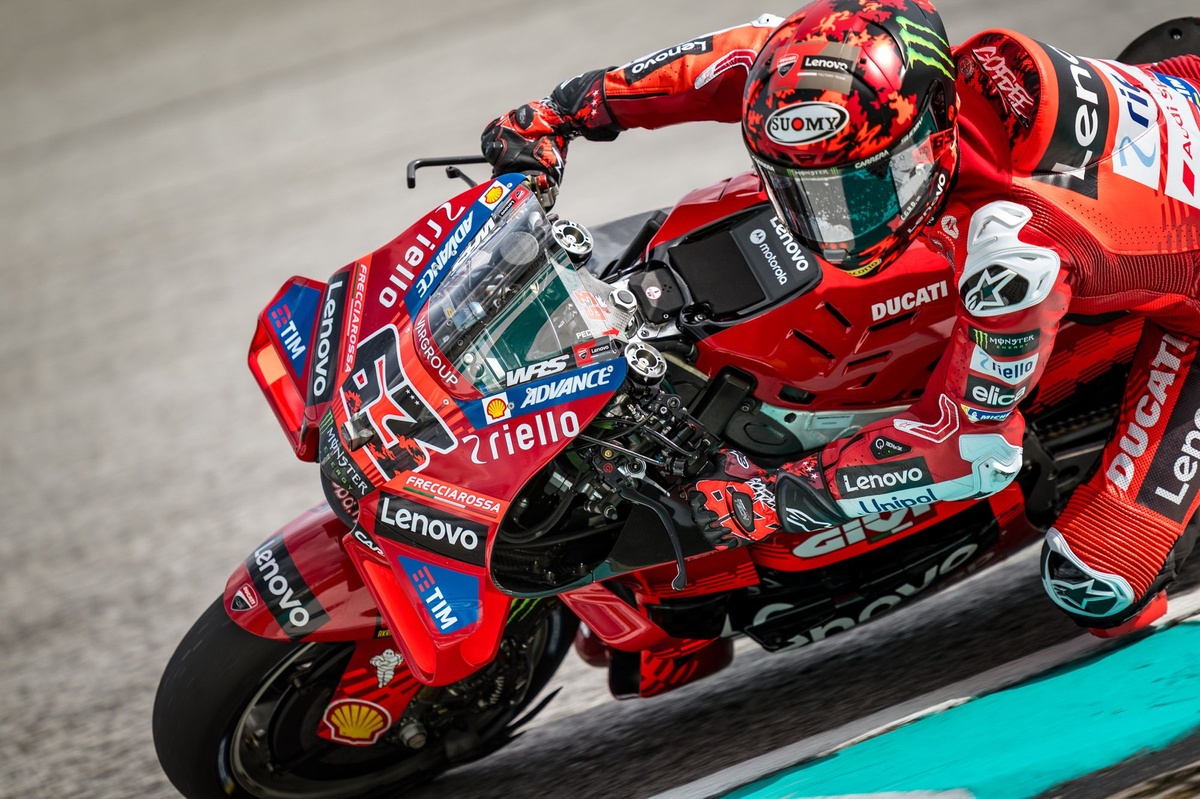 MotoGP Malaysian GP: Francesco Bagnaia strikes back to claim pole, disaster for Aprilia