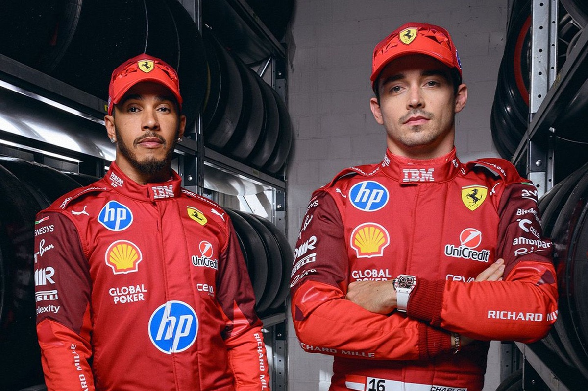 Scuderia Ferrari Unveils High-End Las Vegas GP Collection, Tapping Star Power of Hamilton and Leclerc