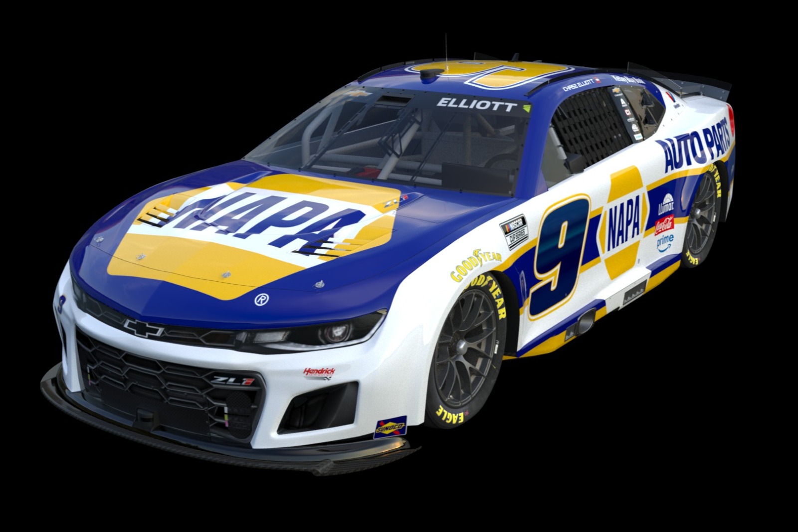 NAPA Auto Parts Unveils Striking New Livery for Chase Elliott’s No. 9 Chevrolet for 2026 NASCAR Season