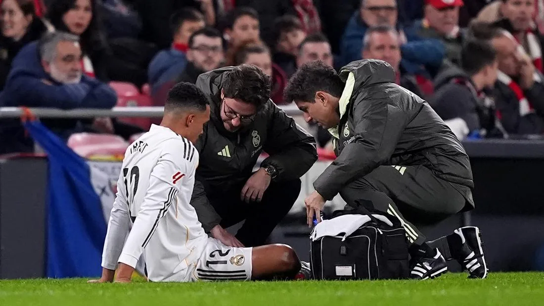 Trent Alexander-Arnold sidelined with thigh injury, targets 2026 return for Real Madrid.