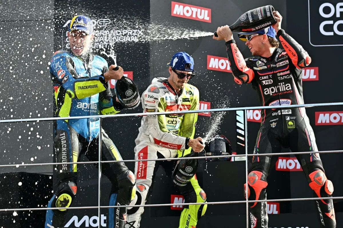 Valencia MotoGP Finale: Aprilia Soars, Acosta Struggles, and Bagnaia’s Woes Continue