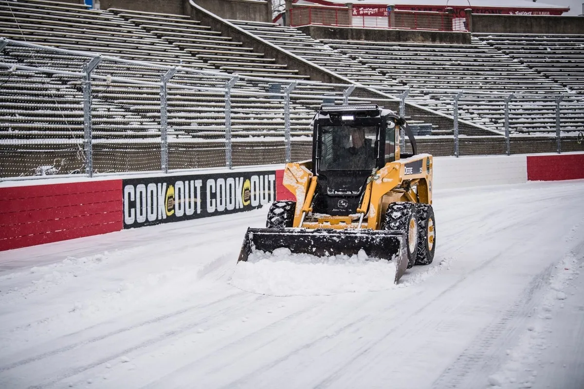 Historic Winter Storm Forces Eighth Postponement of NASCAR’s Cook Out Clash at Bowman Gray Stadium