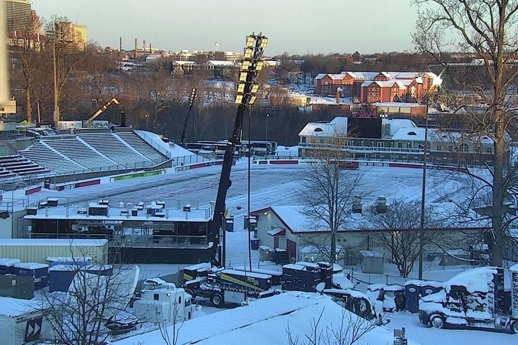 Historic Winter Storm Forces NASCAR’s Cook Out Clash at Bowman Gray Stadium to Monday Reschedule