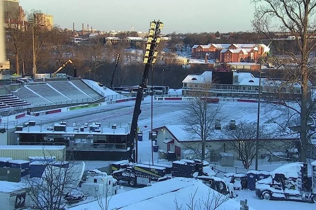 Historic Winter Storm Forces NASCAR’s Cook Out Clash at Bowman Gray Stadium to Monday Reschedule