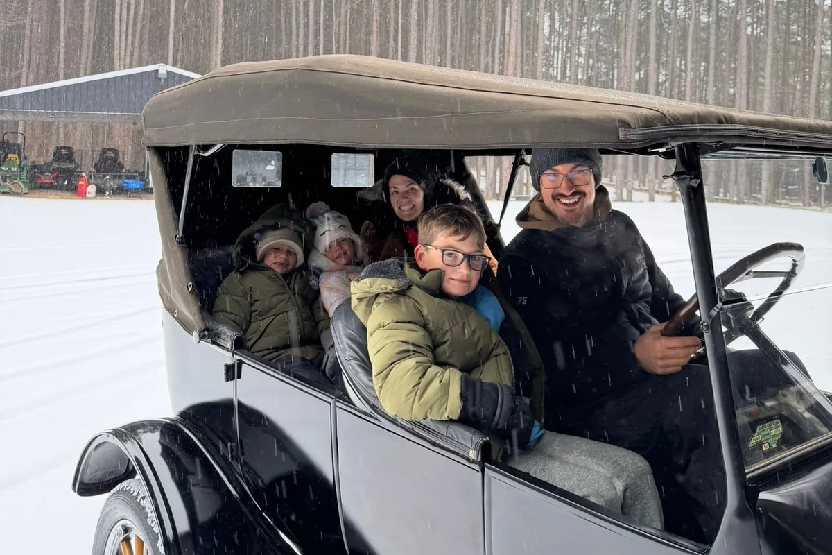 NASCAR Champion Joey Logano Embraces Winter’s Grip, Takes Historic Model T for Unconventional Snow Drift