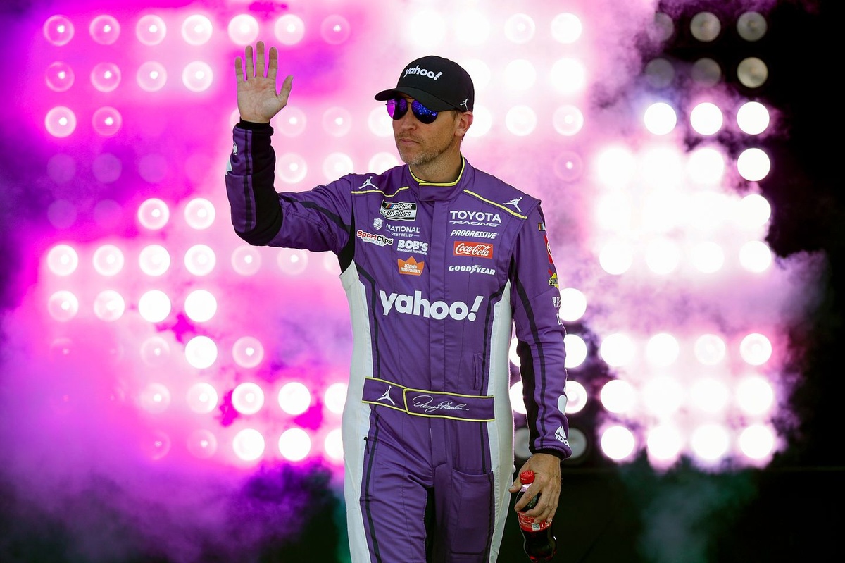 Denny Hamlin projects a final win tally of 67 career NASCAR Cup Series victories.
