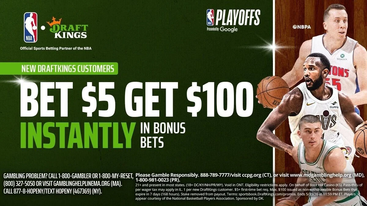 DraftKings Unlocks $100 Bonus Bets for New Users Ahead of Pivotal NBA, NHL, and MLB Monday Slate