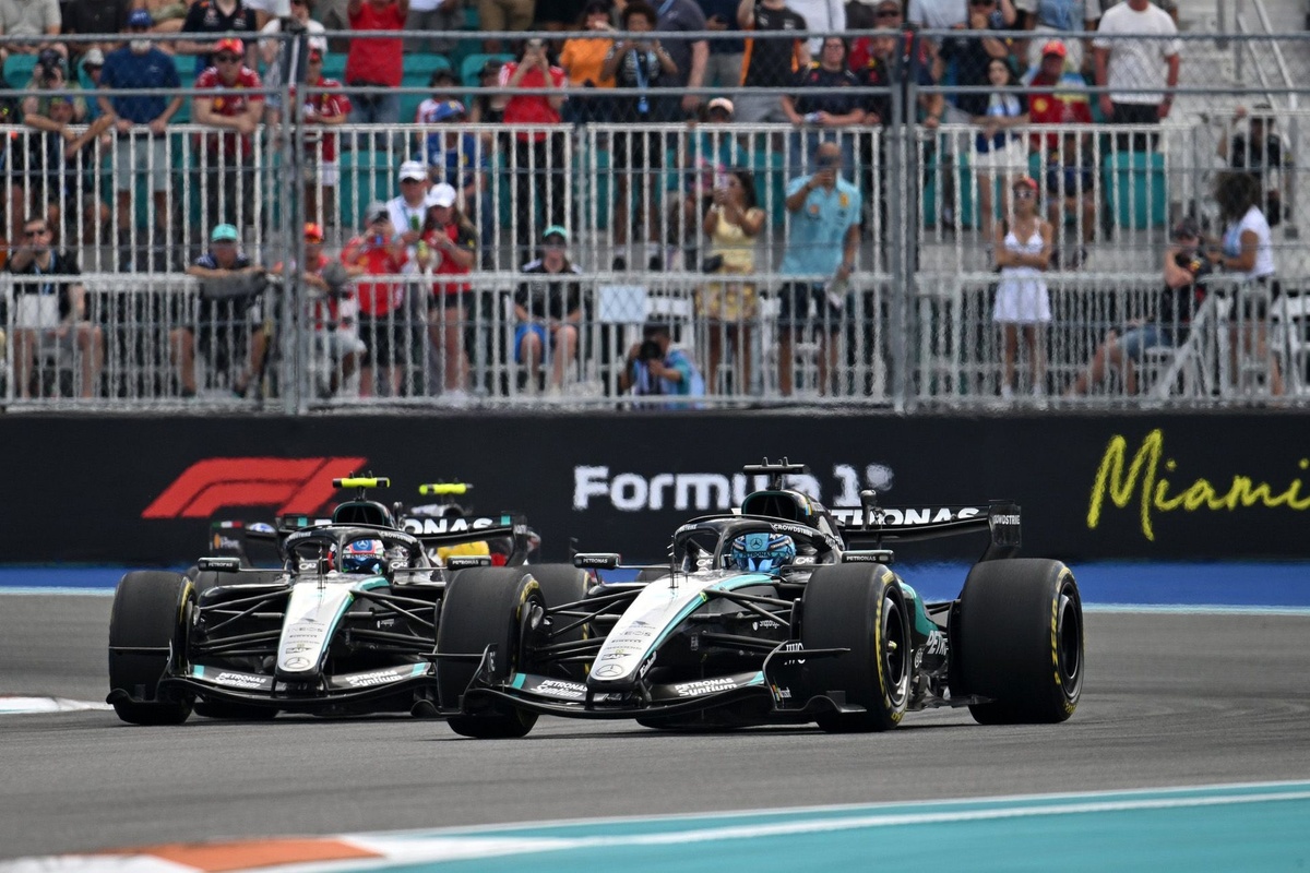 Mercedes’ Antonelli Shines in Miami, Russell Struggles with Track Conditions