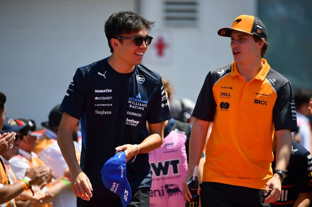 Oscar Piastri joins Alex Albon and Gabriel Bortoleto in viral karting session