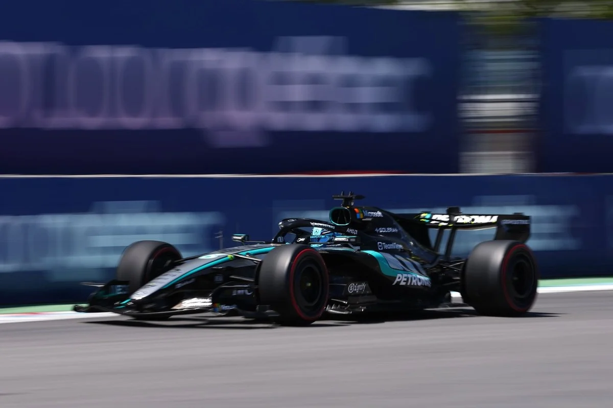 Russell Claims Provisional Pole for 2026 Canadian Grand Prix Sprint Race in Montreal.