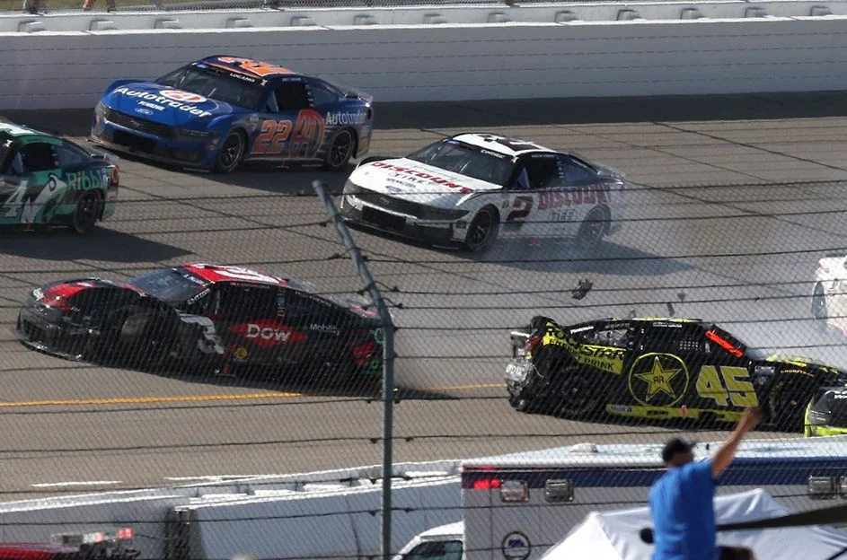 Championship Frontrunner Tyler Reddick Caught in Michigan Mayhem, First DNF of 2026 Season