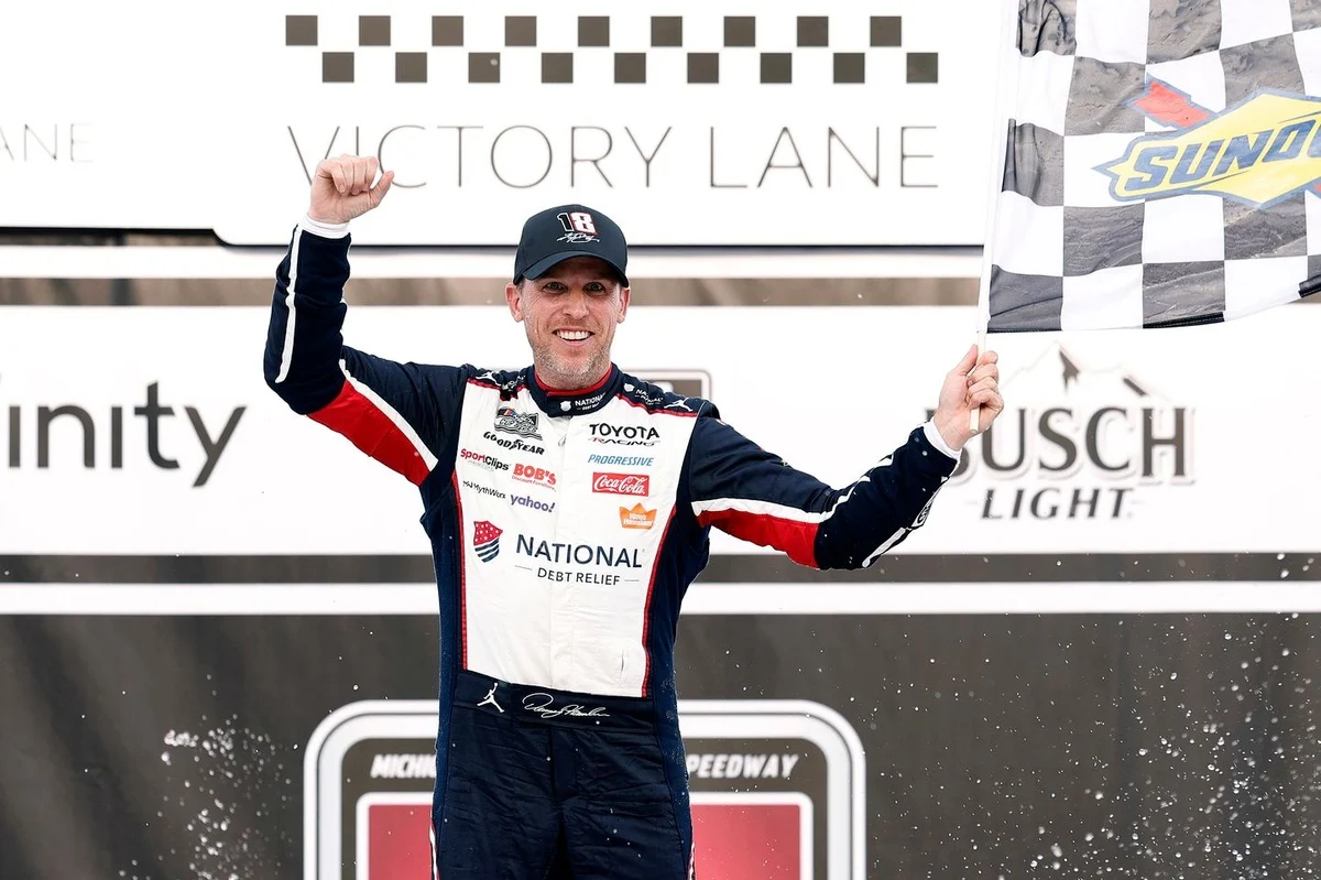 Denny Hamlin Reaches Apex of Career at 45, Dominating Michigan for Back-to-Back Wins