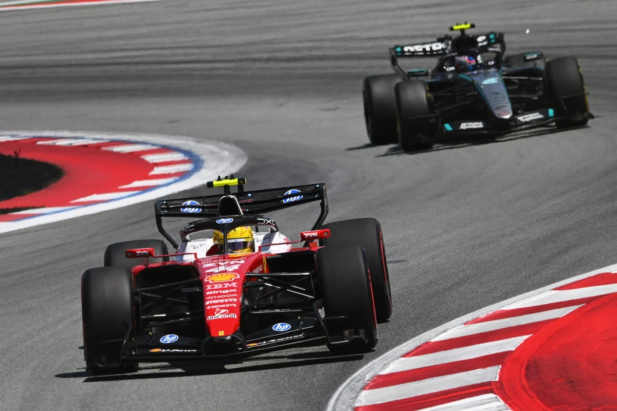 Ferrari’s Strategic Masterclass Propels Hamilton to Historic Barcelona Victory, Exposing Mercedes’ Dilemma