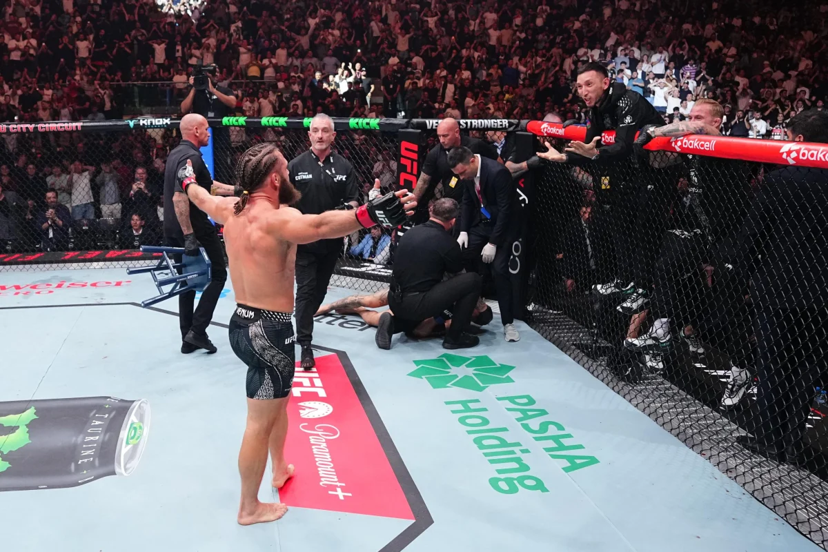 Rafael Fiziev’s Stunning Knockout at UFC Baku Ignites Lightweight Division Title Discussions.