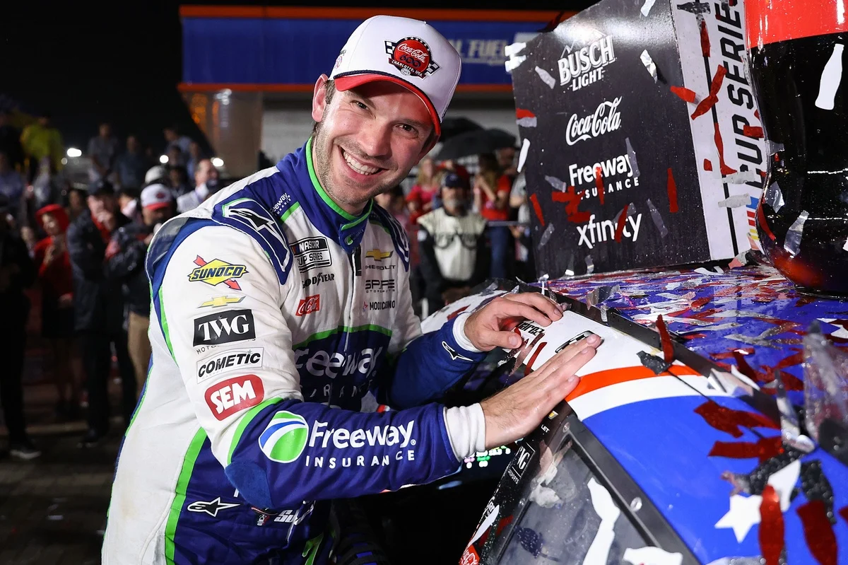 Suarez and Spire Motorsports Forge Unlikely Alliance, Victorious at Coca-Cola 600