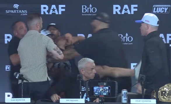 Altercation at RAF 11 Press Conference Puts Covington-Muhammad Bout in Jeopardy