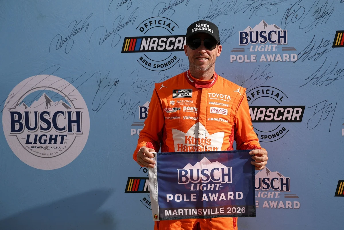Denny Hamlin Secures Martinsville Pole, Reigniting Faint Championship Hopes with Two Races Remaining